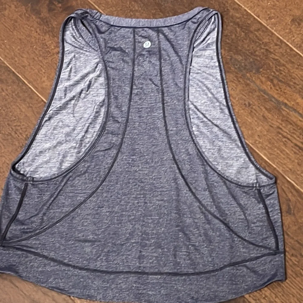 Lululemon Blue Grey Racerback Tank Top Size 6 - Picture 5 of 5